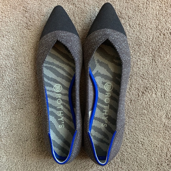 Rothy's Retired Unicorn! Twilight Metallic Captoe Points, size 9 - Picture 1 of 3